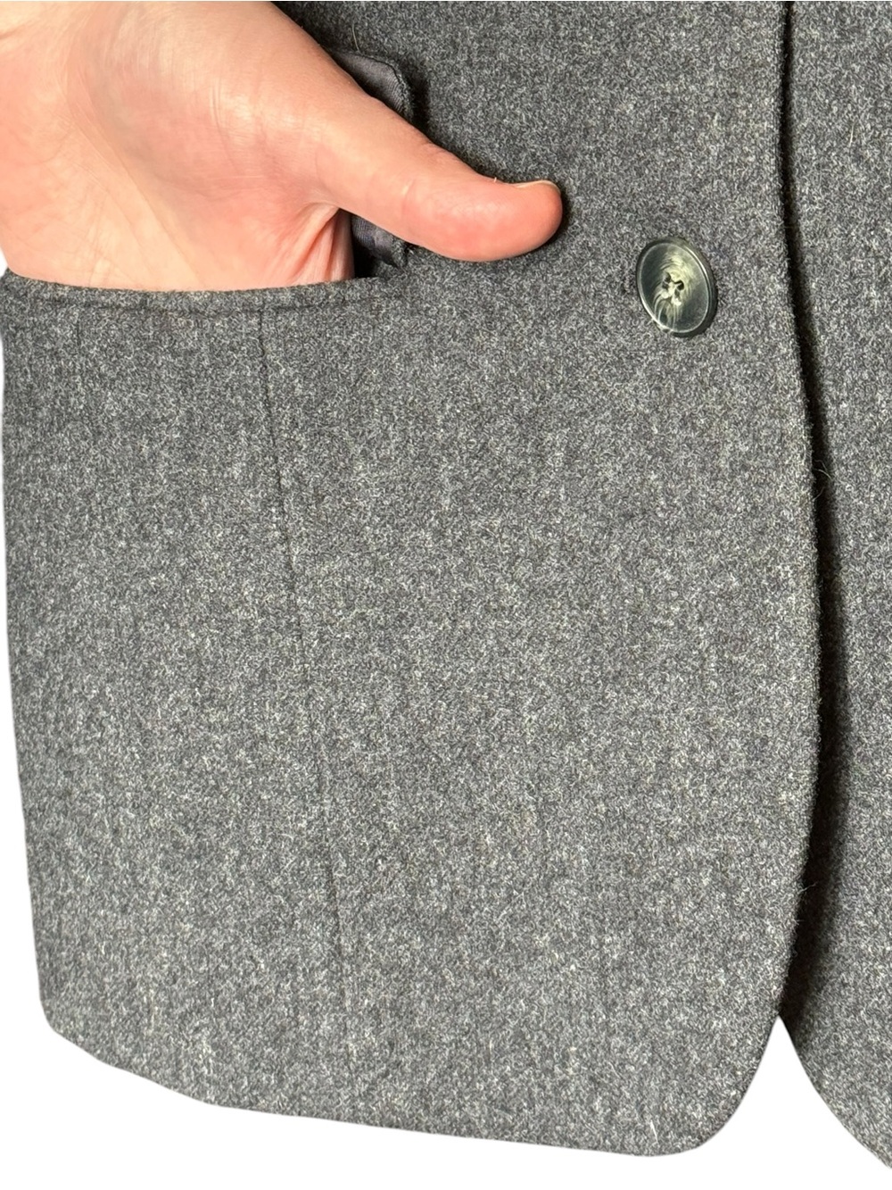 Pendleton Virgin Wool Gray Blazer Made in USA Women’s Jacket Size 16 Vintage - Picture 5 of 10